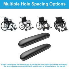 Cejiuga Wheelchair Armrest Pads, Premium Arm Short, Black