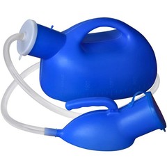 2000ml Portable Urinal for Men, Large Capacity Bedside Urinal with Lid & Tubi…