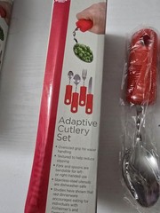 Equate Adaptive Cutlery 4 Piece Set Bendable Utensils for Elderly or Disabled
