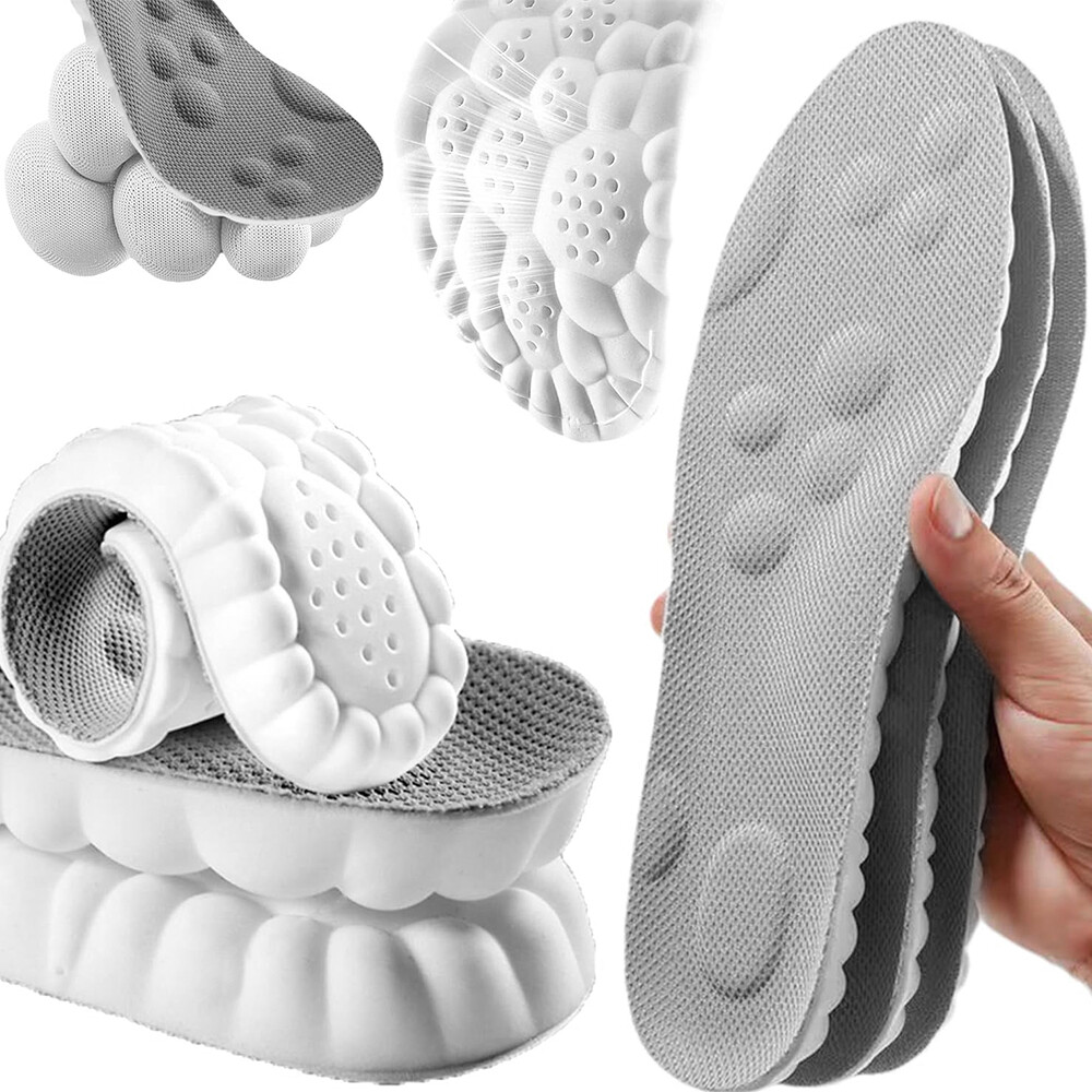 4D Memory Cloud Technology Insole – Super Soft Ultra Comfort Insoles Foam Sport
