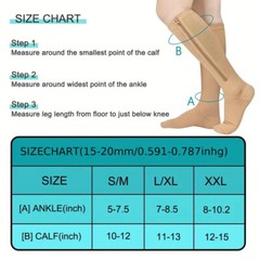 3x Zip-Up Compression Socks 20-30mmHg Closed Toe With Zipper Pain Relief Unisex