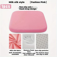 1.5″ Thick Memory Foam Seat Cushion Pad Office Truck Chair Detachable Cover