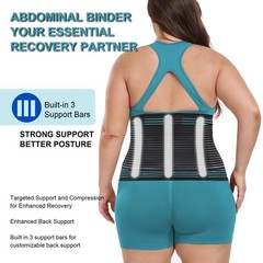 Abdominal Binder Post Surgery Plus Size | Postpartum Belly Band Wrap | Post C…
