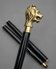 Solid Brass Lion Head Handle Antique Wooden Walking Stick Cane Designer Handmade