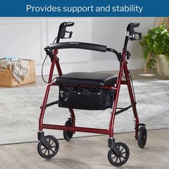 McKesson Rollator Folding Aluminum 32 to 37 inch Handle Height