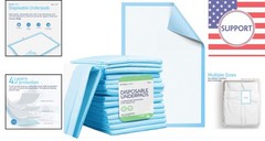Waterproof Medical UnderPads, 17” x 24”, 100 Count – Leak Protection for Adults