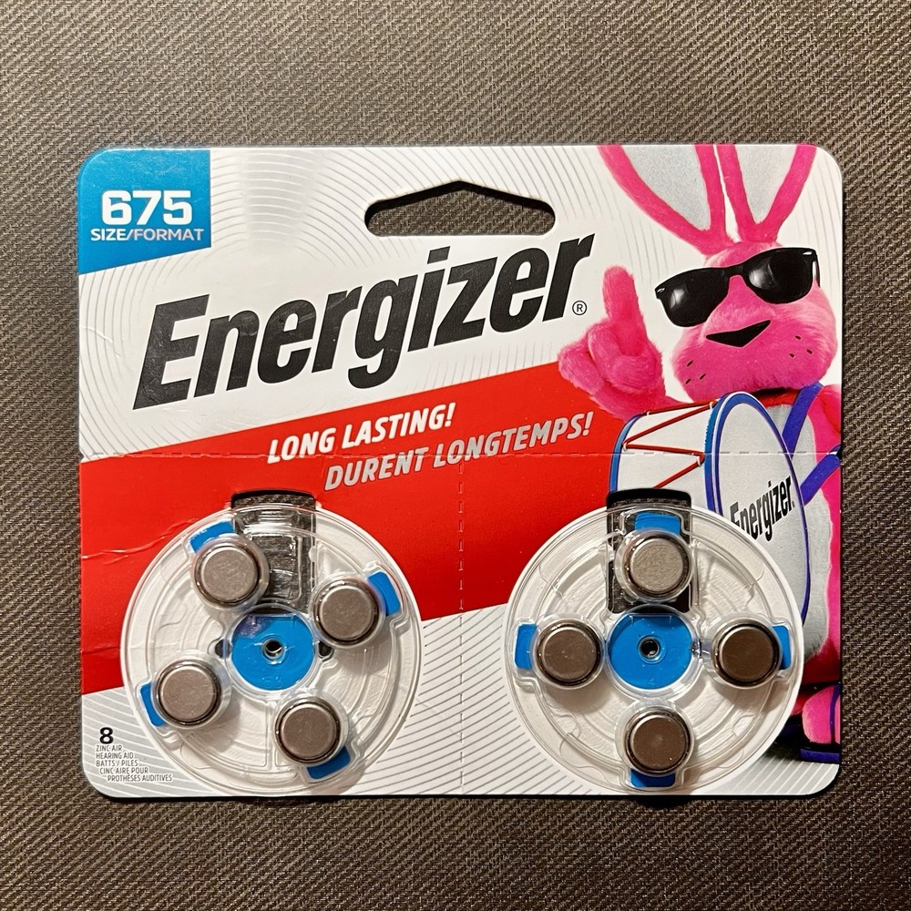 EZ Turn and Lock Size 675 Hearing Aid Batteries – 8 Pack