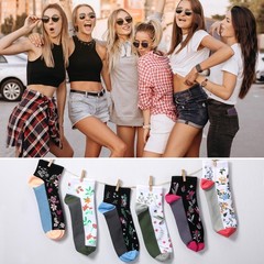 6 Pairs Ankle Compression Socks for Women Floral Low Cut Athletic Support Soc…