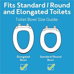 Carex E-Z Lock Raised Toilet Seat, Adds 5 Inches to Toilet Height, Elderly and H