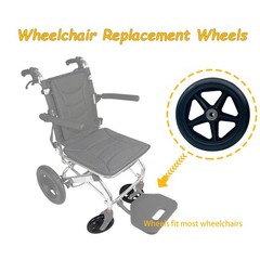 6 Inch Replacement Wheels (2-Pack) – Universal PU for 6 inches, 6-Inch Black