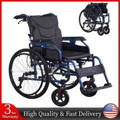 Aluminium Multi-functional Manual Wheelchair One-button Adjustable Handrail FDA