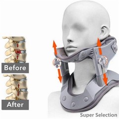 Heating Cervical Traction Device Inflatable 3 Heat & 5 Traction Levels Neck