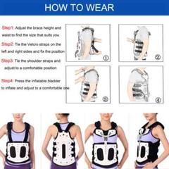 New Fixed Spinal Adjustable Back Brace Kyphosis Mild Scoliosis Post Support