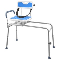 Uimoso Sliding Shower Chair with Swivel Seat & Backrest, 400lbs Capacity