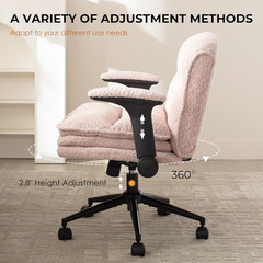 Criss Cross Chair with Adjustable Flip-Up Arms and Wheels, Comfort Ergonomic Off