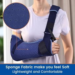 Arm Sling for Shoulder Injury with Waist Strap – Immobilizer Brace for Sleepi…