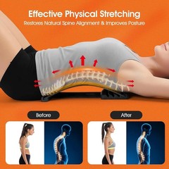Back Stretcher for Lower Back Pain Relief – 4-Level Adjustable Lumbar Support…