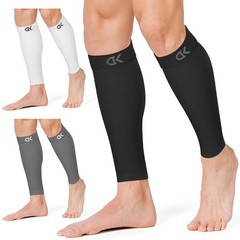 Calf Compression Sleeve for Women & Men Large-X-Large 04 Black/White/Grey