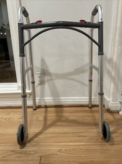 (1) Drive Medical Deluxe Two Button Folding Adjustible Walker 10210-4ASM