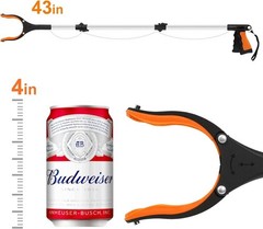 Compact 43” Grabber Reacher with Foldable Design: Ideal for Home & Mobility Aids