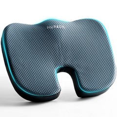 Ergonomic Seat Cushion Memory Foam Hip Pressure Relief NonSlip Large Navy 17.7x