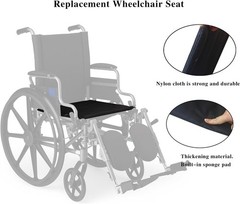 20-Inch Wheelchair Replacement Seat, Replacement Parts with Hardware, Nylon S…
