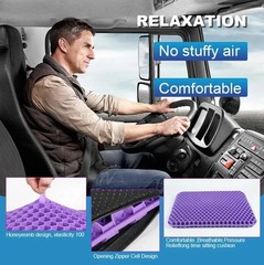 Gel Seat Cushion Set for Long Sitting Double Thick Office Desk Home Wheelchair