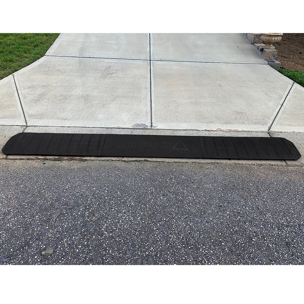 Extendable Curb Ramp for Driveway Garage 3 Pack Rubber Threshold Car Bridge