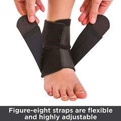 BraceAbility Neoprene Water-Resistant Ankle Small/Medium (Pack of 1), Black