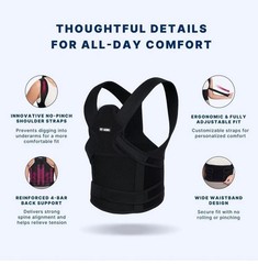 Fit Geno 2-in-1 Back Brace and Posture Corrector Large/Extra-Large
