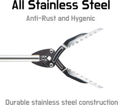All Stainless Steel Grabber Reacher Pickup Tool Heavy Duty Trash Picker Log
