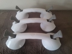 12 Inch Moen Home Care Suction Cup Bath/Shower Grab Handle Bundle of 3