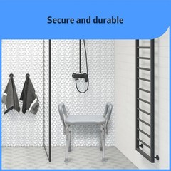 Medline Shower Chair with Arms & without Back Gray Aluminum 350 LB Capacity 1 Ct