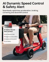 4 Wheel Folding Mobility Scooter Electric Power Wheelchairs 25miles Long Range
