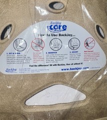 BackJoy SITSMART The Back Orthopedic Core Seat Adjuster Posture Assister New Tan