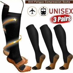 Knee High Compression Stockings, Firm Support 30-40 mmHg Medical Socks Women Men