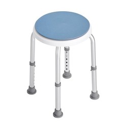 300lb 360° Swivel Seat & Adjustable Height Shower Chair, Non-Slip Bathtub Stool