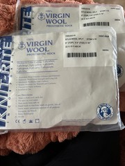 (2) Knit-Rite 100% Virgin Wool Prosthetic Socks 3 Ply Sz 3 9″top 6″ Toe