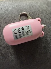 Cute Bear Personal Safety Alarm Keychain 130dB LED Flashlight USB Rechargeable