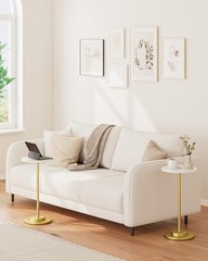 Masupu Drink Table Round Side Table For Small Spaces Pedestal Side Table Small