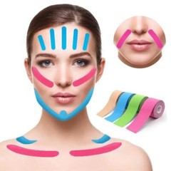 2.5cm X 5m Kinesiology Face Tape – V Line, Wrinkle Lift, Skin Tightening