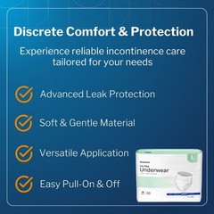 McKesson Ultra Underwear, Incontinence, Heavy Absorbency, Large, 72 Ct