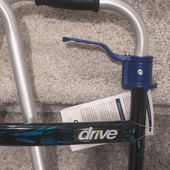 Drive Adjustable Height Foldable Walking Frame 2 Wheels Silver Blue Black