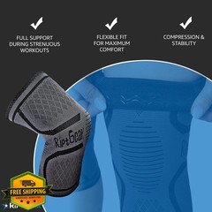 RiptGear XX-Large Gray Knee Compression Sleeve