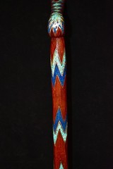 Handmade “ Zig Zag “ Cane Turquoise and Azurite