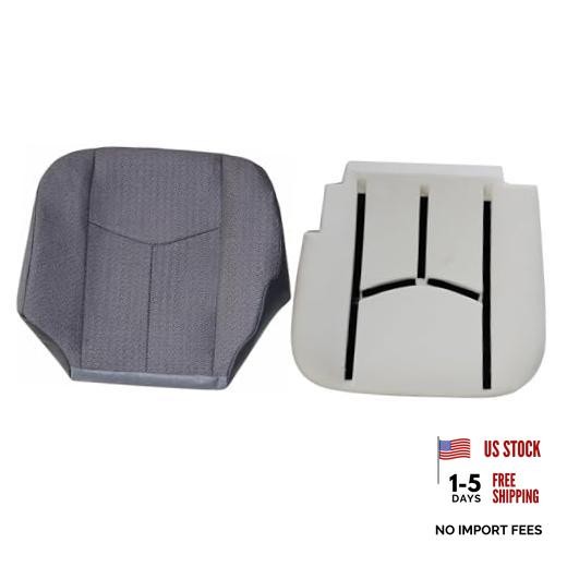 Dark Gray 69C Driver Side Bottom Cloth Front Seat 2PCS Driver Bottom & Foam