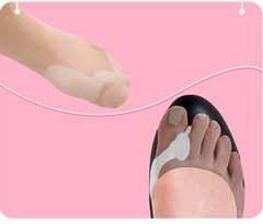 2X Silicone Gel Bunion Toe Protector Straightener Corrector Spreader Splint Pads