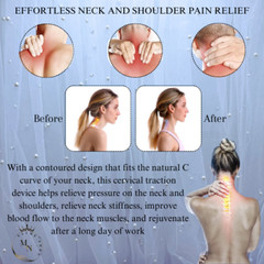 Cervical Neck Pillow Stretcher Traction Device Brace Support Pain Relief Massage