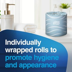 Tork Bath Tissue Roll Advanced 2-Ply Biodegradable 4X3.75 500 Sheets/Roll 48