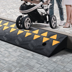 3.7in Rise 10×39.4in Rubber Curb Ramp 15T Heavy Duty Adjustable for Vehicles